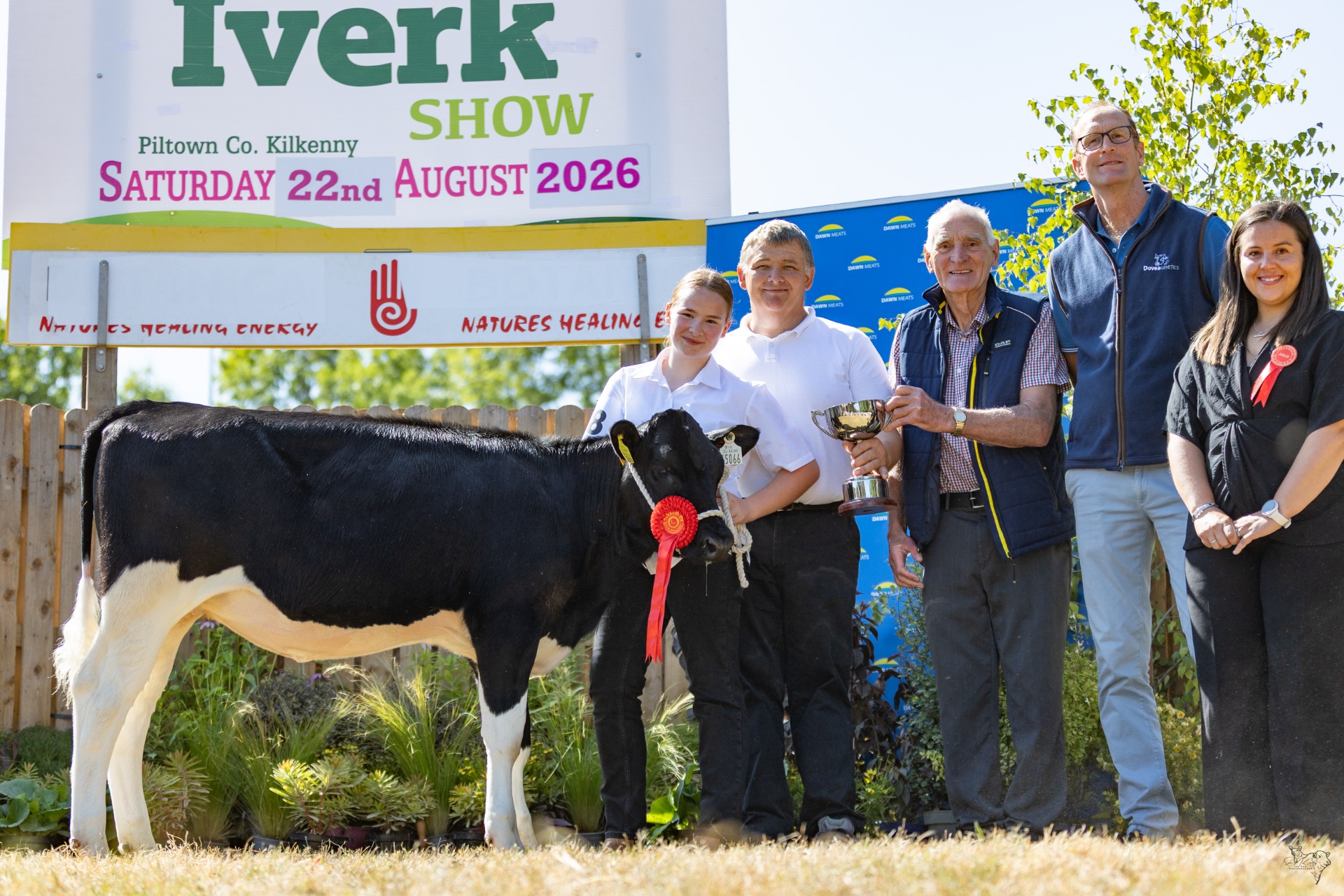 Jo Quealy winning the calf class